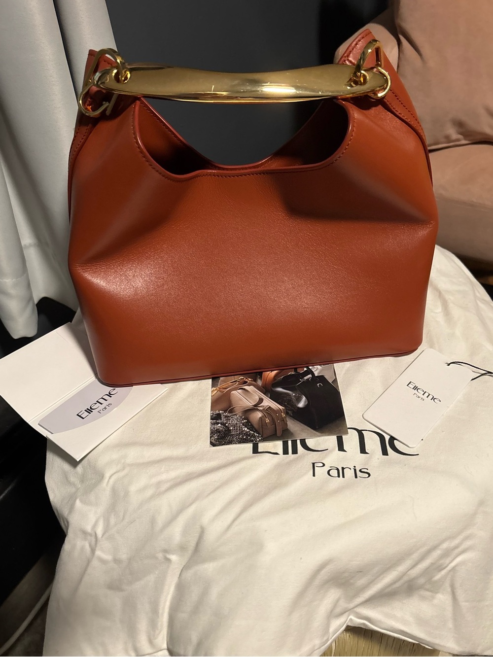 Elleme Small Boomerang Bag in Terracotta - Picture 5 of 16